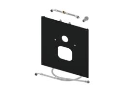 Placa de Vidro para Sanita Tecelux para Sanita Duravit e Villeroy e Boch Desenho: Preto Vidro