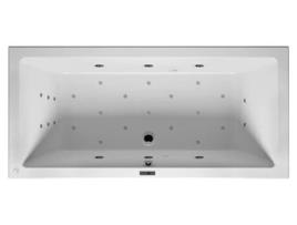 Banheira Retangular RIHO Lugo Versão Direita com Sistema Bliss Encastrável 2 Lugares Branca B13 Desenho: 180X80X47 5Cm Capacidade Útil: 215