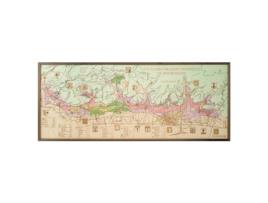 Mapa 3D com Moldura Côte de Beaune Madeira Multicolorido 152X6X61 Cm CUTTING BROTHERS