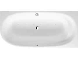 DURAVIT Whirlpool Cape Cod 1900x900mm, canto direito, uma inclinação traseira, painéis sem costuras, estrutura, drenagem, transbordamento - A