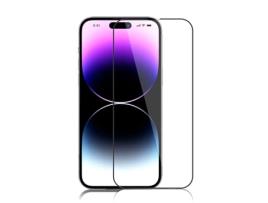 EVELATUS Full Cover Vidro 2.5D para Apple Iphone 14/13/13 Pro Antiestático / Japão Cola Preta