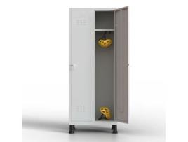 Cacifo Metálico de 2 Portas 180X65X40 Cm para a Sua Oficina Ou Escritório Cacifo Metálico com Fechadura Cinzento TWINTHINK
