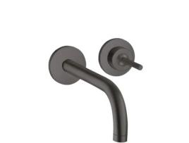 Misturadora Monocomando de Lavatório HANSGROHE Axor Uno Rosetas para Montagem na Parede Projeção 165 Mm Cor: Cromo Preto Escovado