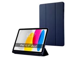Capa TUMUNDOSMARTPHONE Smart Flip para Apple Ipad 10ª Geração 10.9 2022 Azul