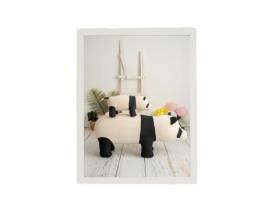 Pintura CROCHETTS Multicolor 33 X 43 X 2 Cm Urso Panda