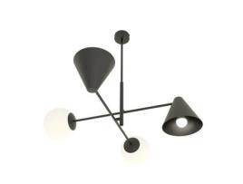 Candeeiro Suspenso Hermes Metal Preto 70X60X70 Cm EPIKASA