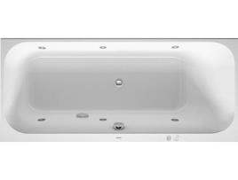 Banheira de Hidromassagem DURAVIT Happy D.2 1600X700Mm Versão de Encastrar com 1 Encosto Inclinado À Direita Estrutura Conjunto de Resíduos E