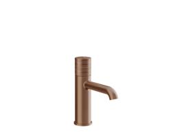 Torneira Monocomando de Lavatório GESSI Habito com Bica Sem Descarga Projeção 131 Mm Trame 70302 Cor: Pvd Escovado de Cobre