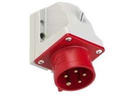 Tomada Industrial Saliente Macho Vermelha 16A 5P 400V 6H Ip44 PCE