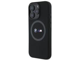 Capa para iPhone 16 Pro Max BMW Silicone Rígida Preto