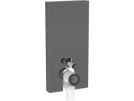 Módulo Sanitário GEBERIT Monolith para Sanita de Chão 101 Cm Ligação de Água Lateral com Torneira de Ligação em P Cor: Vidro Lava / Alumínio Preto