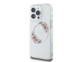 Capa Magsafe para iPhone 16 Pro GUESS Pele Sintética Transparente