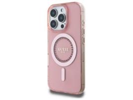 Capa para iPhone 16 Pro GUESS Pele Sintética Rígida Rosa