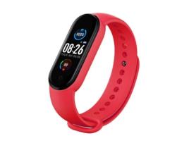 Pulseira Inteligente IWEAR Sm6 Rastreador de Fitness Ip67 com Monitor de Rh e Pressão Arterial / Social / Sono Vermelho
