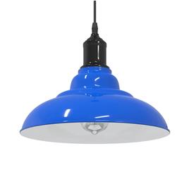 vidaXL Candeeiro suspenso regulável altura E27 azul escuro Ø31cm