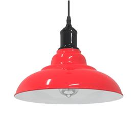 vidaXL Candeeiro suspenso regulável altura E27 vermelho vivo Ø31cm