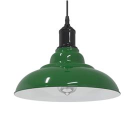 vidaXL Candeeiro suspenso regulável altura E27 verde brilhante Ø31cm