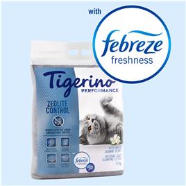 Tigerino Performance Zeolite Control - Ambi Pur Freshness flor de jasmim - 12 kg
