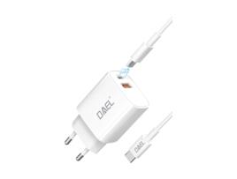 Carregador Rápido Usb-C DAEL Branco