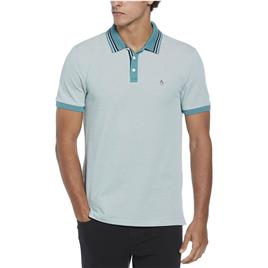 Original Penguin Polo De Manga Curta Birdseye Pique Tipped