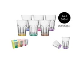 Conj.6 copos Casablanca Colour