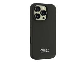 Capa para iPhone 16 Pro AUDI Silicone Rígida Preto