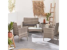 Conjunto de Jardim SWEEEK Moltés (Resina - Bege -106X60X84Cm)