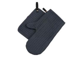 Conjunto de Luvas e Pegador de Panela Cinza Antracite 20X20 Cm SUD ETOFFE