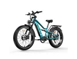 Bicicleta Elétrica 1500W 48V 17 5Ah 7 Velocidades Velocidade Máxima 60Km 26'' Bicicleta Elétrica de Montanha Azul Esverdeado GUNAI GUNAI-M2