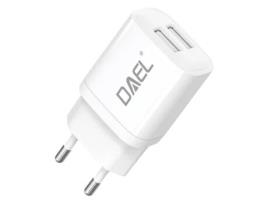 Carregador Rápido Dual Usb DAEL Branco