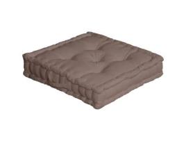 Almofada de Chão Lisa de Algodão Puro Mink 50 X 50 X 10 Cm IDEKO