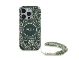 Capa para iPhone 16 Pro GUESS Pele Sintética Rígida Verde