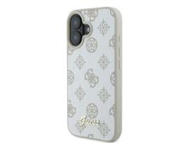 Capa para iPhone 16 GUESS Pele Sintética Rígida Branco