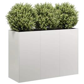 vidaXL Plantador 120x40x80 cm aço inoxidável