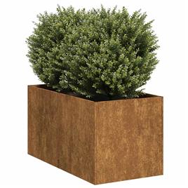 vidaXL Floreira enferrujada 40x80x40 cm aço resistente