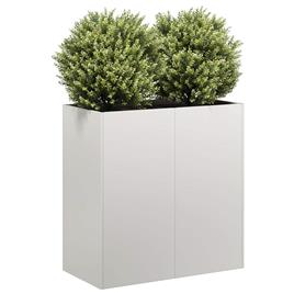 vidaXL Plantador 80x40x80 cm aço inoxidável