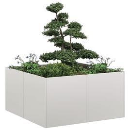 vidaXL Plantador 80x80x40 cm Aço Inoxidável