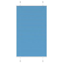 vidaXL Azul Plissada Cega 80x100 cm Largura Tecido 79,4 cm Poliéster