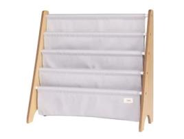 Estante de livros em tecido reciclado cinza claro 3 SPROUTS