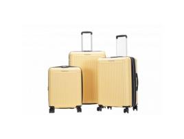 Conjunto de 3 Malas Rígidas Expansíveis 30% Volume LYS PARIS 329/3 Amarelo