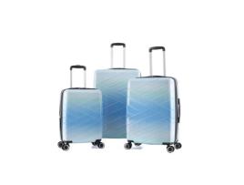 Conjunto de 3 Malas Rígidas Expansíveis Carrinho Sun Policarbonato LYS PARIS 395/3 Sun C