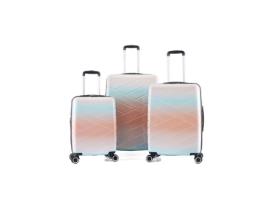 Conjunto de 3 Malas Rígidas Expansíveis Carrinho Sun Policarbonato LYS PARIS 395/3 Sun B