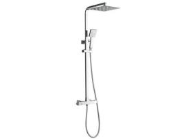 Coluna de Chuveiro com Misturador Termostático 38 Alto Ajustável 75-127 Cm Cabeça Alta de 10 Polegadas Aço Inoxidável AURALUM MAX