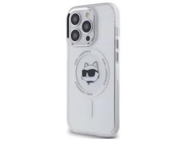 Capa Magsafe para iPhone 14 Pro KARL LAGERFELD Pele Sintética Branco