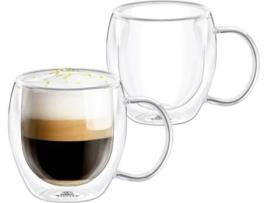 Set 2 Copos Parede Dupla 400Ml WILMAX