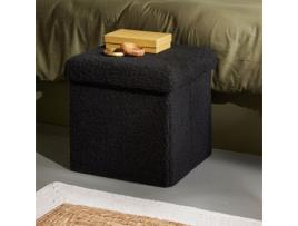 Pufe de Peito Quadrado Bouclette Teddy Matcha La FACTORY Teddy Matcha Charcoal
