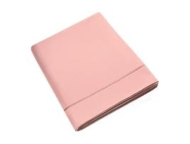 Lençol COTON PUR Plano Percal Penteado Julian Todos Pure Powder Algodão Rosa (300 cm)
