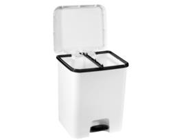 Balde Ecológico Pedal Duo Branco 52L COM-FORT HOUSE