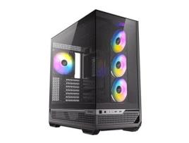 Gabinete Mid Tower ANTEC C7 Argb Preto com Janela de Vidro Temperado Compatível com Asus Btf Msi Project Zero Gigabyte Stealth.