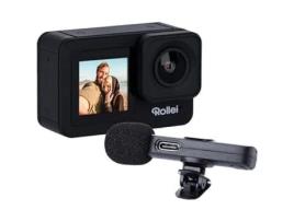 Câmera de Ação ROLLEI D6Pro Resolução 5K À Prova D'Água Até 30 M Estabilização de 6 Eixos